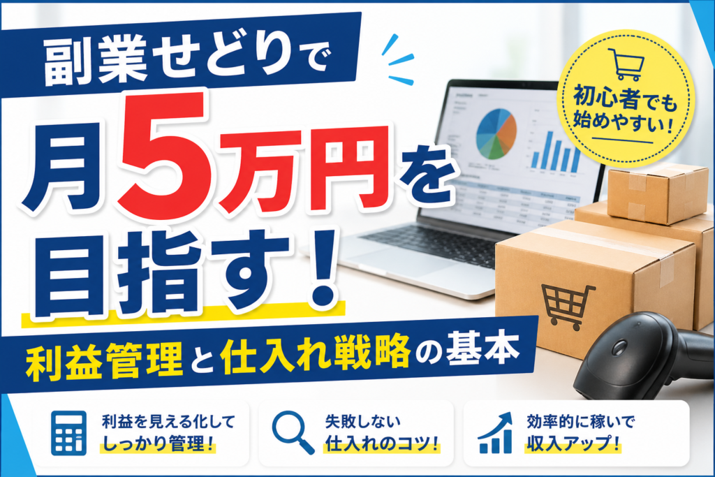 副業せどりで月5万円を目指す！利益管理と仕入れ戦略の基本