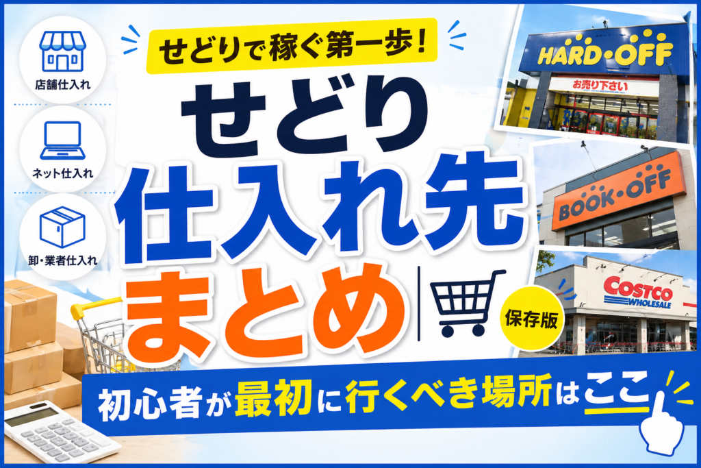 せどり仕入れ先まとめ｜初心者が最初に行くべき場所はここ
