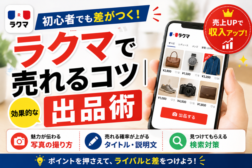 ラクマで売れるコツ｜初心者でも差がつく出品術