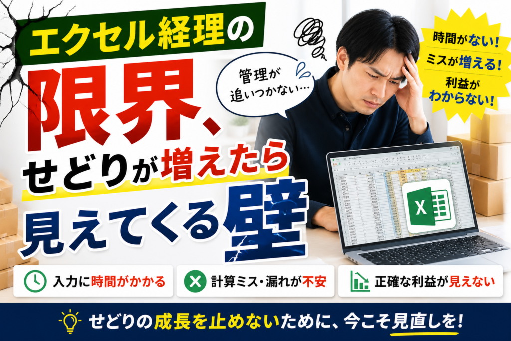 エクセル経理の限界、せどりが増えたら見えてくる壁