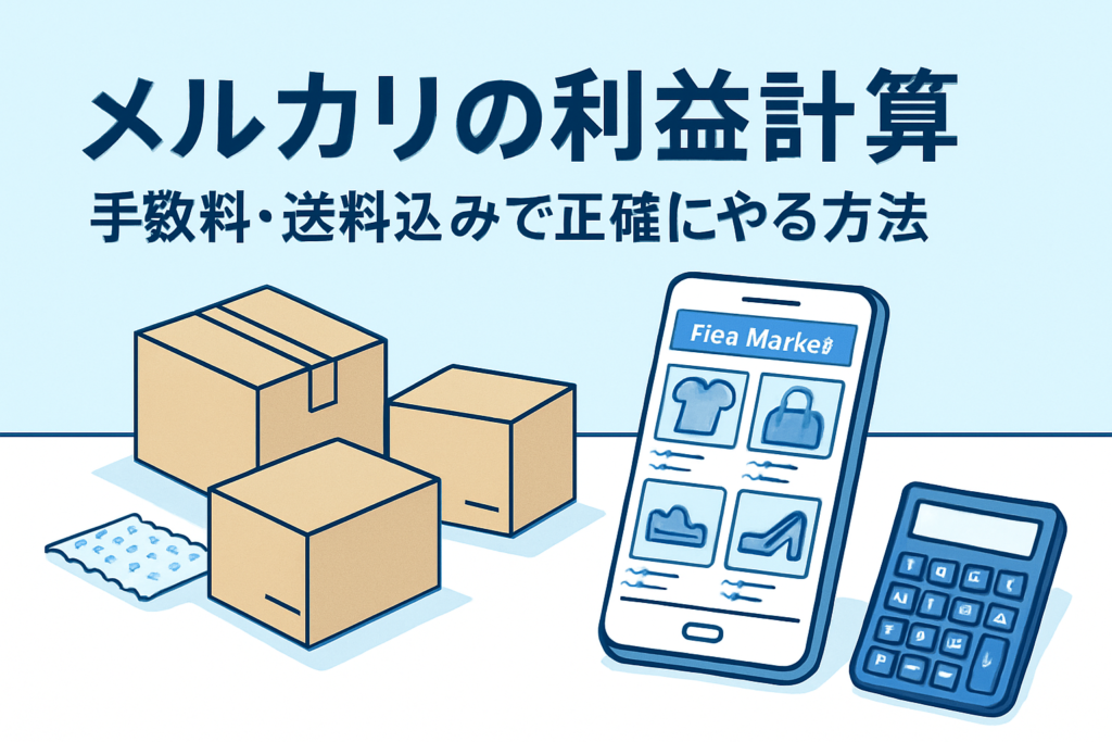 メルカリの利益計算、手数料・送料込みで正確にやる方法