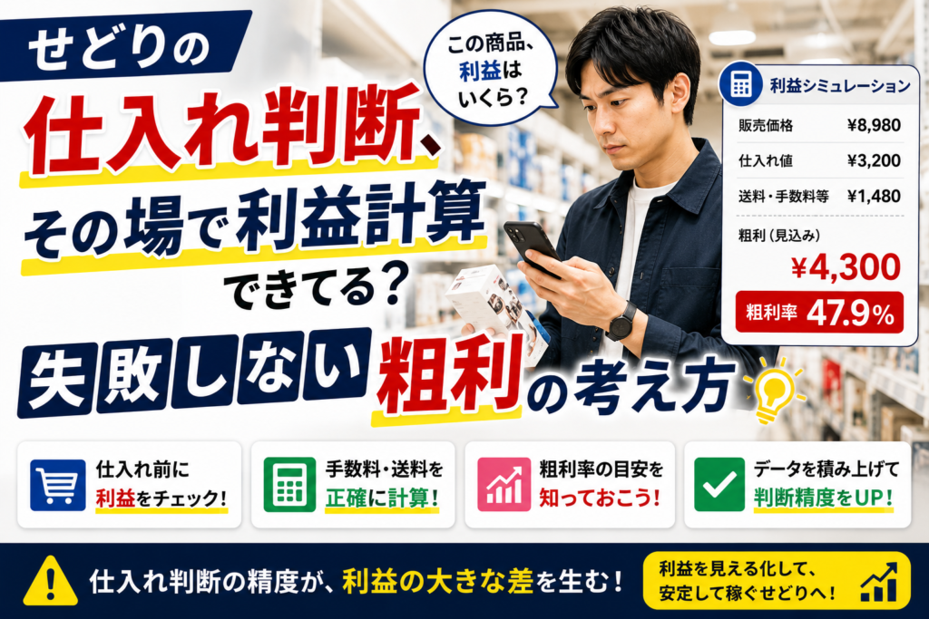 せどり仕入れで利益計算できてる？失敗しない粗利の考え方