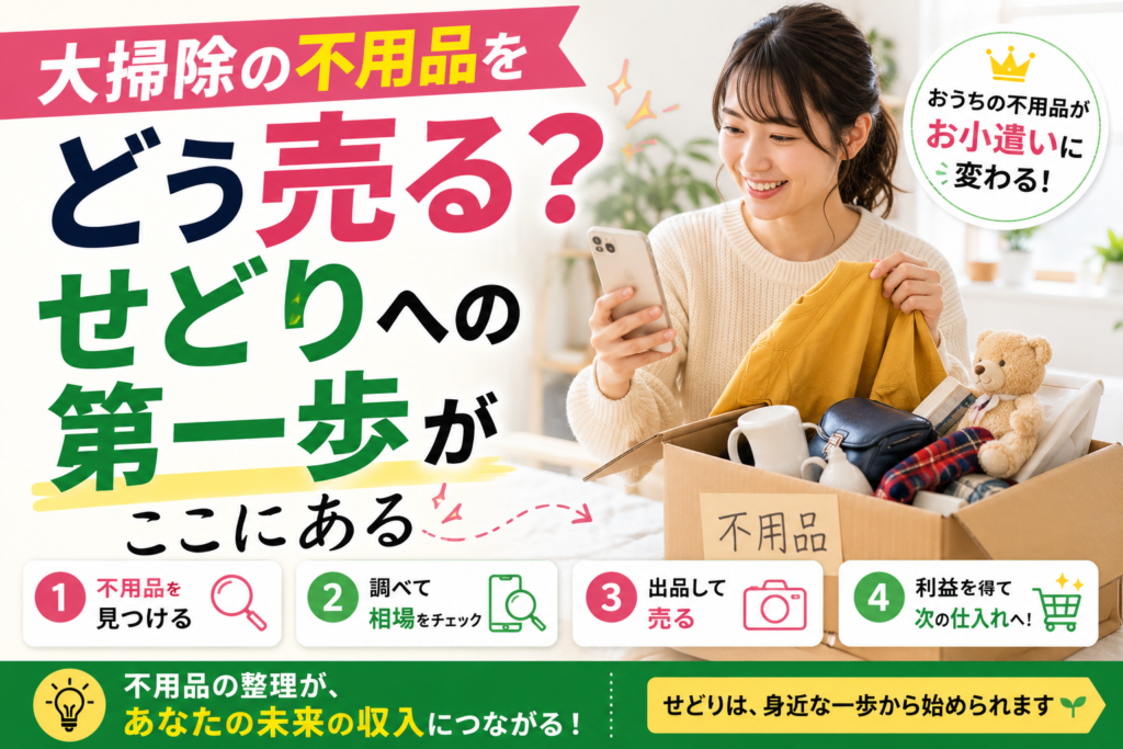 大掃除の不用品をどう売る？せどりへの第一歩がここにある