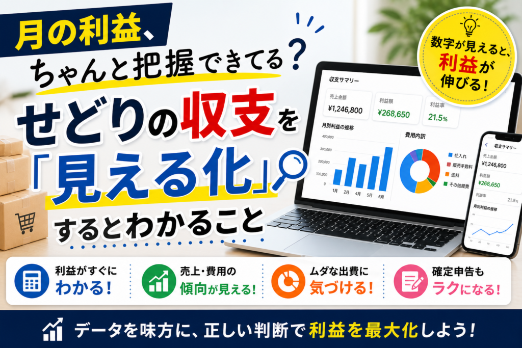 せどり月次管理で収支を「見える化」するとわかること